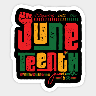 Juneteenth 1865 Words celebration Sticker